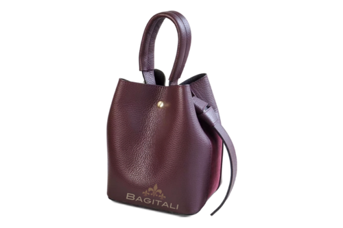 R907 Genuine Leather Bucket Top Handle Bag