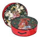 Clear Top PE Woven Wreath Storage Bag with Internal Secure Strap - Fits up to 24/30 inch Wreaths