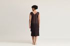 Mulberry Silk Contrast Embroidered V-Neck Top