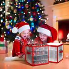 Translucent 64-Bauble Storage Box with Protective Grid Dividers