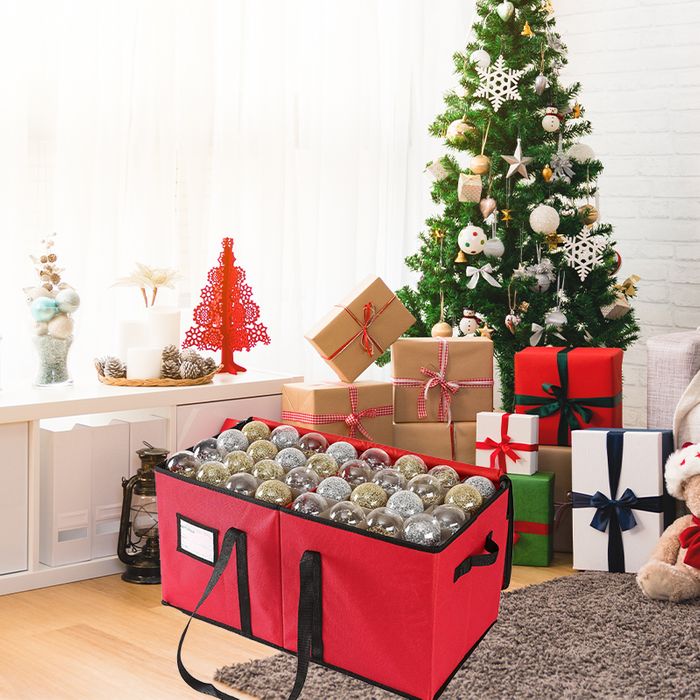 128-Compartment Oxford Christmas Bauble Organiser - Reinforced Lifting System