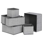 6-Piece Multi-Size Fabric Drawer Organiser Set for Underwear & Accessories