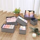6-Piece Multi-Size Fabric Drawer Organiser Set for Underwear & Accessories