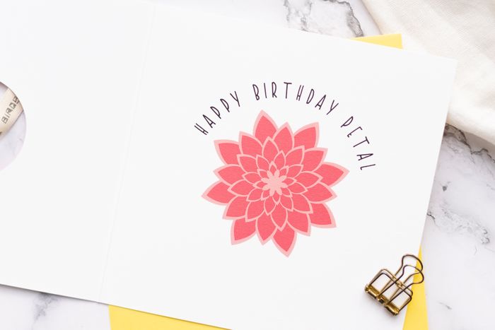 Circle-Cut Flower Cards