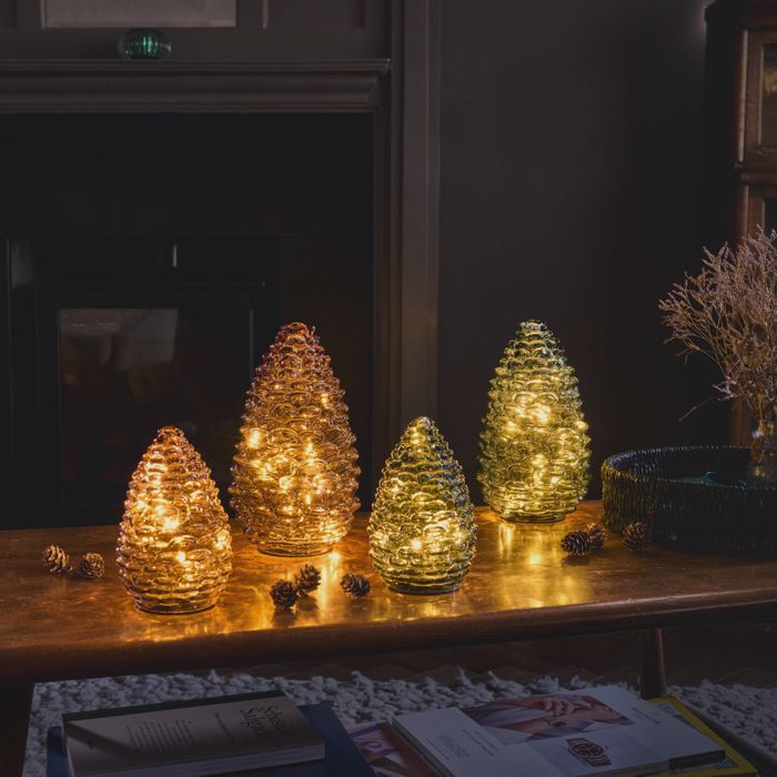 Glass Pinecones