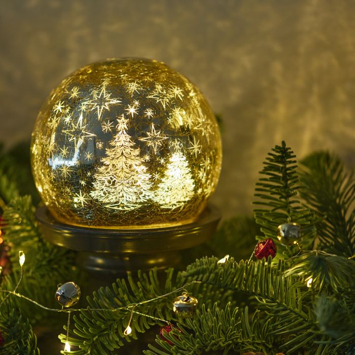 Golden Snow Globes