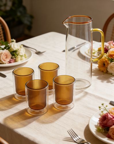 Borosilicate drinking glass set