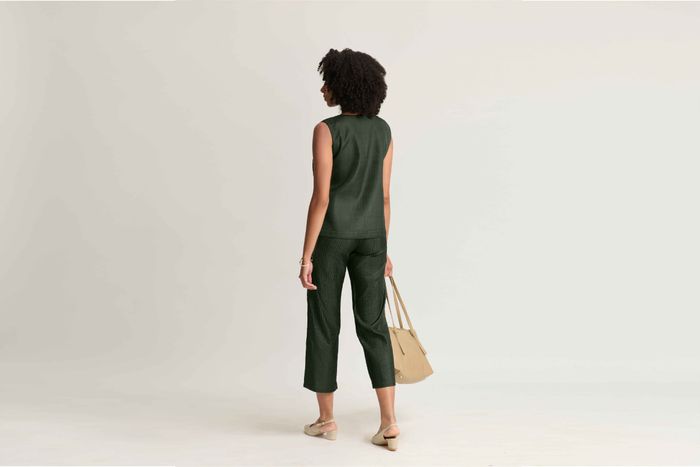 Mulberry Silk Wide Neck Vest and Pant Set