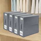 Set of 4 Fabric Storage Bins – Collapsible Shelf Organizers for Bedding, Blankets & Towels