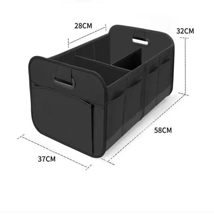 Heavy Duty Car Boot Storage Box – 600D Oxford Fabric, Foldable Trunk Organiser with Reinforced Handles