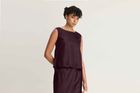 Mulberry Silk Embroidered Boat Wrap Skirt Set