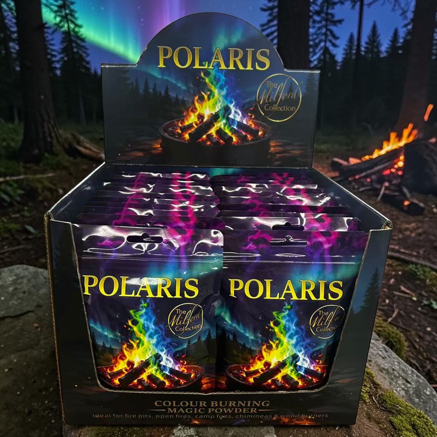 Polaris Colour Burning Powder & Pine Cones