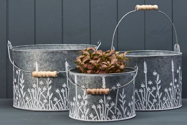 Indoor and Outdoor Zinc Planters