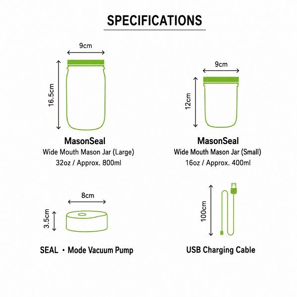 SealVax MasonSeal Vacuum Jar