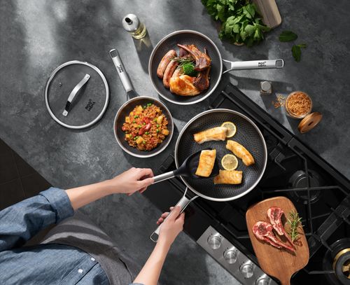 Tri-Ply Stainless Steel Ceramic Non-Stick Cookware
