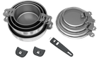 Space-Saving Stackable 304 Stainless Steel Pot with Removable Handle