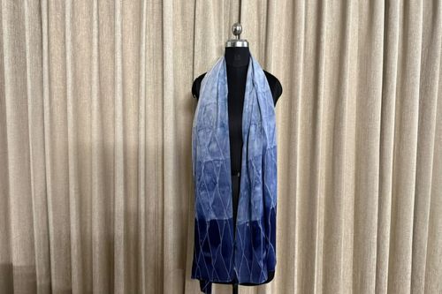 Silk Double Crepe Tie and Dye Scarf