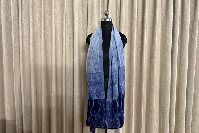 Silk Double Crepe Tie and Dye Scarf