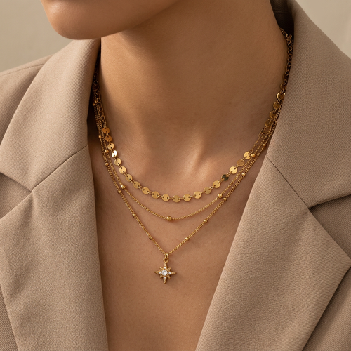 North Star Layered Necklace