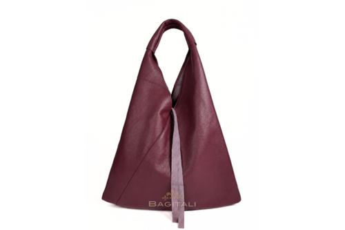 M591G Genuine Leather Hobo Shoulder Bag with Coin Pouch