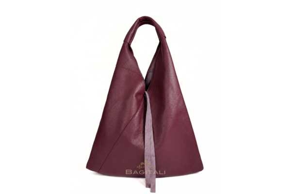 M591G Genuine Leather Hobo Shoulder Bag with Coin Pouch