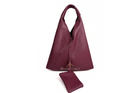 M591G Genuine Leather Hobo Shoulder Bag with Coin Pouch
