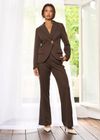Brown Fashion Tailoring Gold Button Blazer and Trousers