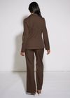 Brown Fashion Tailoring Gold Button Blazer and Trousers