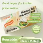 Reusable Aluminum Foil Food Insulation Covers 38cm, Elastic Stretch Bowl Covers for Heat Preservation & Food Fresh‑Keeping