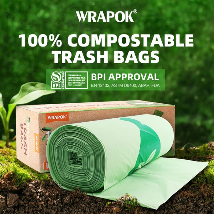 Eco‑Friendly Compostable Trash Bags｜Fully Break Down Into Soil, Zero Microplastics