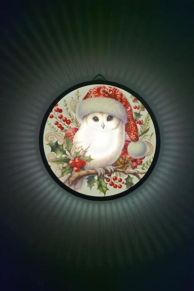 Christmas Stained Glass Wall Art