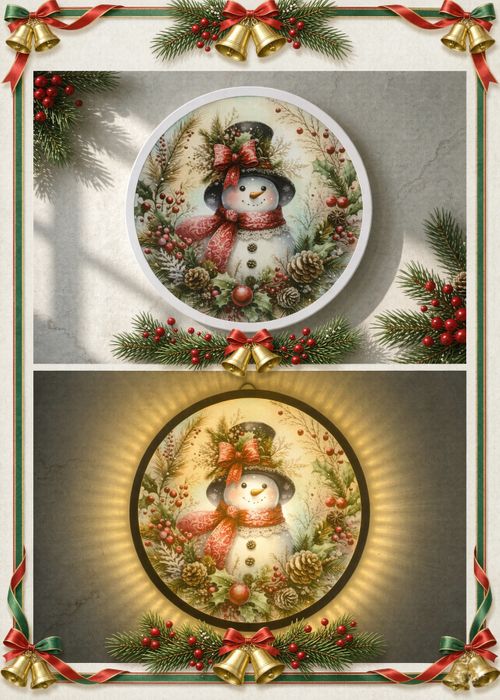 Christmas Stained Glass Wall Art