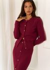 Mulberry Gold Button Fine Knit Cardigan and matching Pencil Midi Skirt