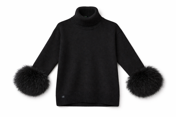 WF2895 - faux fur cuff knit