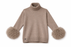 WF2895 - faux fur cuff knit