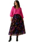 WF2592 skirt, WF2884 chunky knit