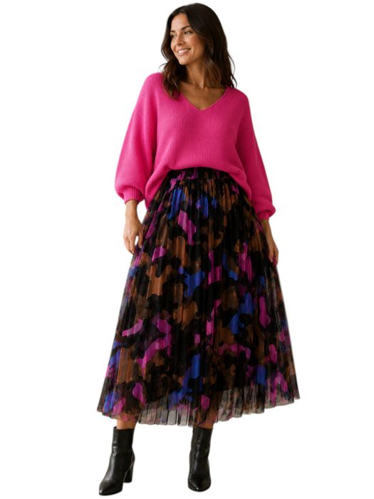 WF2592 skirt, WF2884 chunky knit