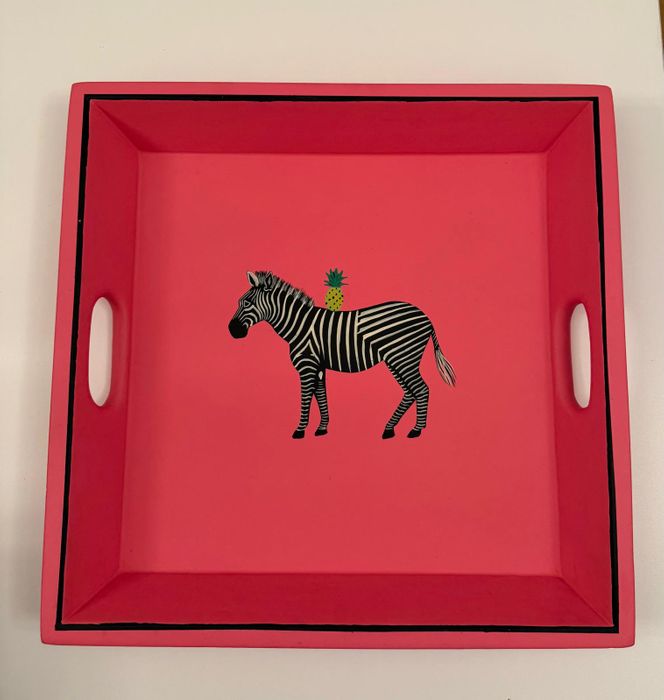Wooden Handpainted Tray