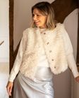 Lauren Faux Fur Gilet | Ivory