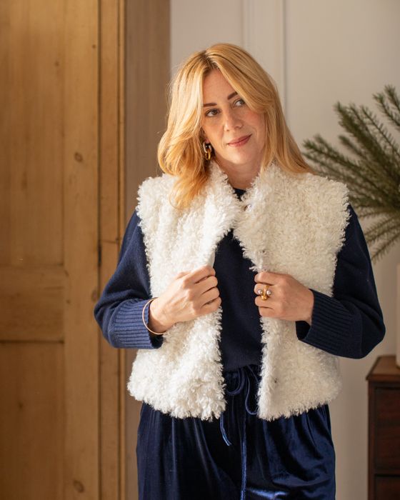 Lauren Faux Fur Gilet | Ivory