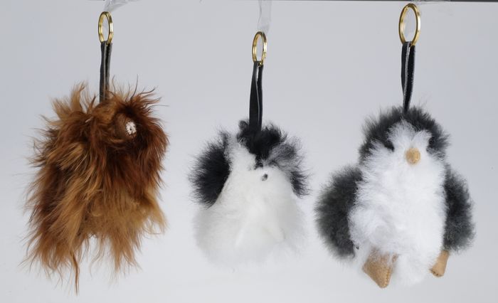 Alpaca fleece keyring