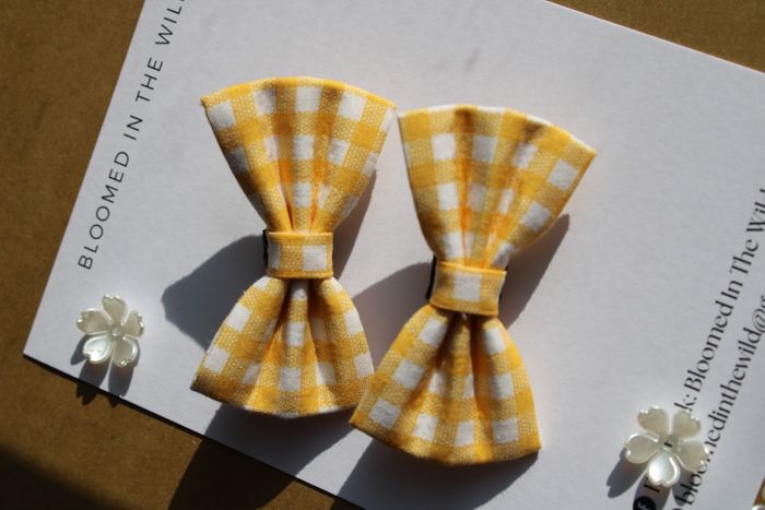 Couture Check & Bloom Bow