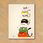 Cute Cat Wall Art Collection Decorative Painting