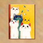 Cute Cat Wall Art Collection Decorative Painting