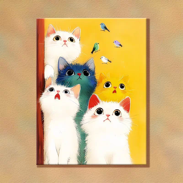Cute Cat Wall Art Collection Decorative Painting