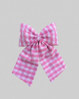 Pink and White Check midital bows