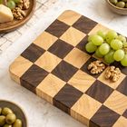 Durable Deep Carbonized Wood Cutting Board Set for Kitchen with Deep Juice and Double-sided Use Permitted cutting board