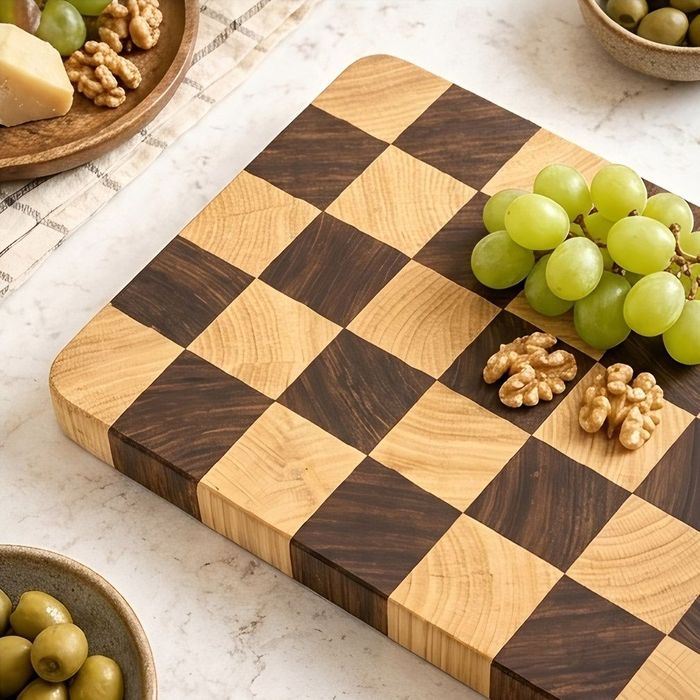 Durable Deep Carbonized Wood Cutting Board Set for Kitchen with Deep Juice and Double-sided Use Permitted cutting board