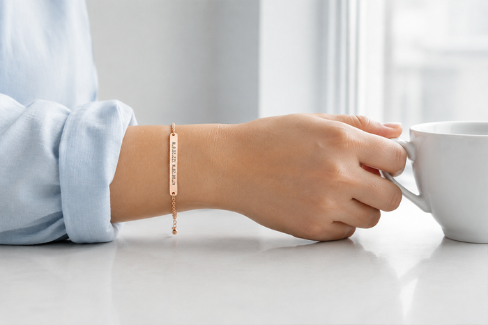 Personalised custom engraved bracelet