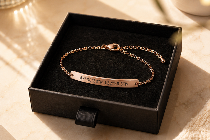 Personalised custom engraved bracelet